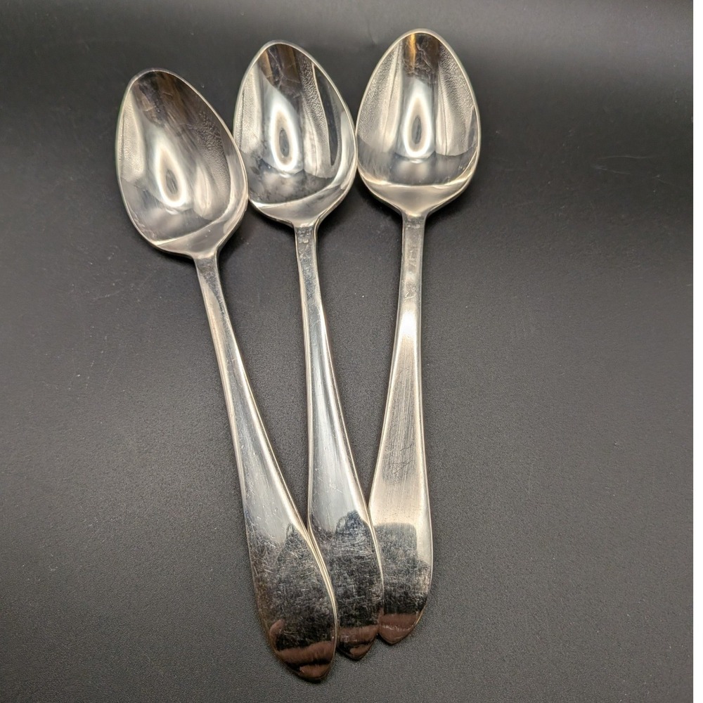International Silver Electroplate Ridgeback Teaspoons Set of 3 Korea Flatware